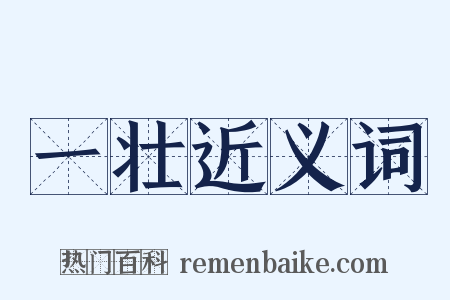 一壮近义词是什么意思的图片